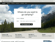 Tablet Screenshot of campgroundsofcanada.com